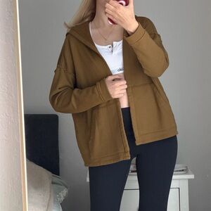 Eileen Fisher Brown Hooded Jacket